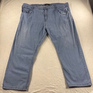 Bigdude Jeans Mens 54/27 Light Blue Relaxed Straight Leg B&T Comfort Everyday